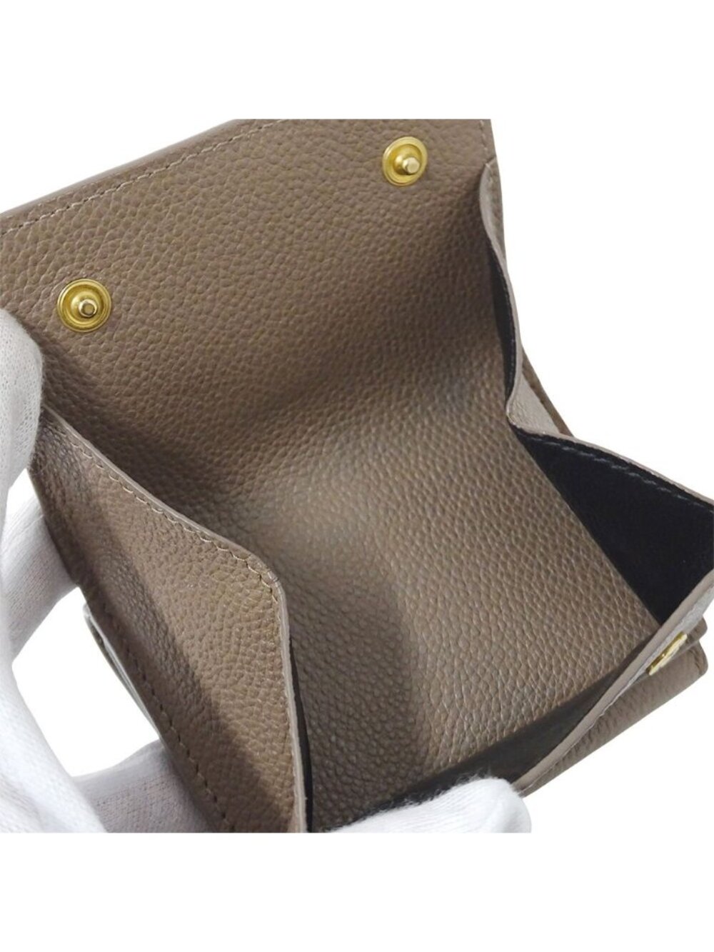 Saint Laurent Wallet Trifold Leather Top Logo Mini Small - Picture 7 of 13